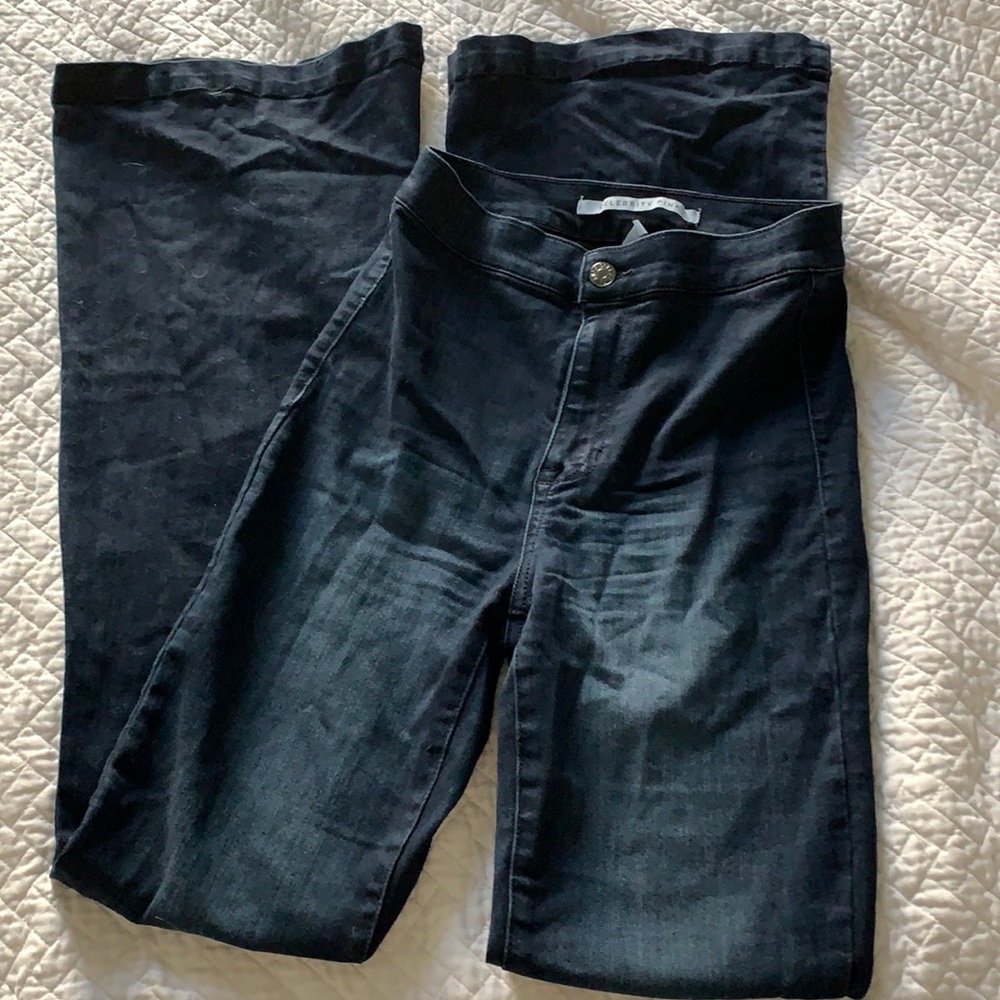 Dark wash flared jeans
